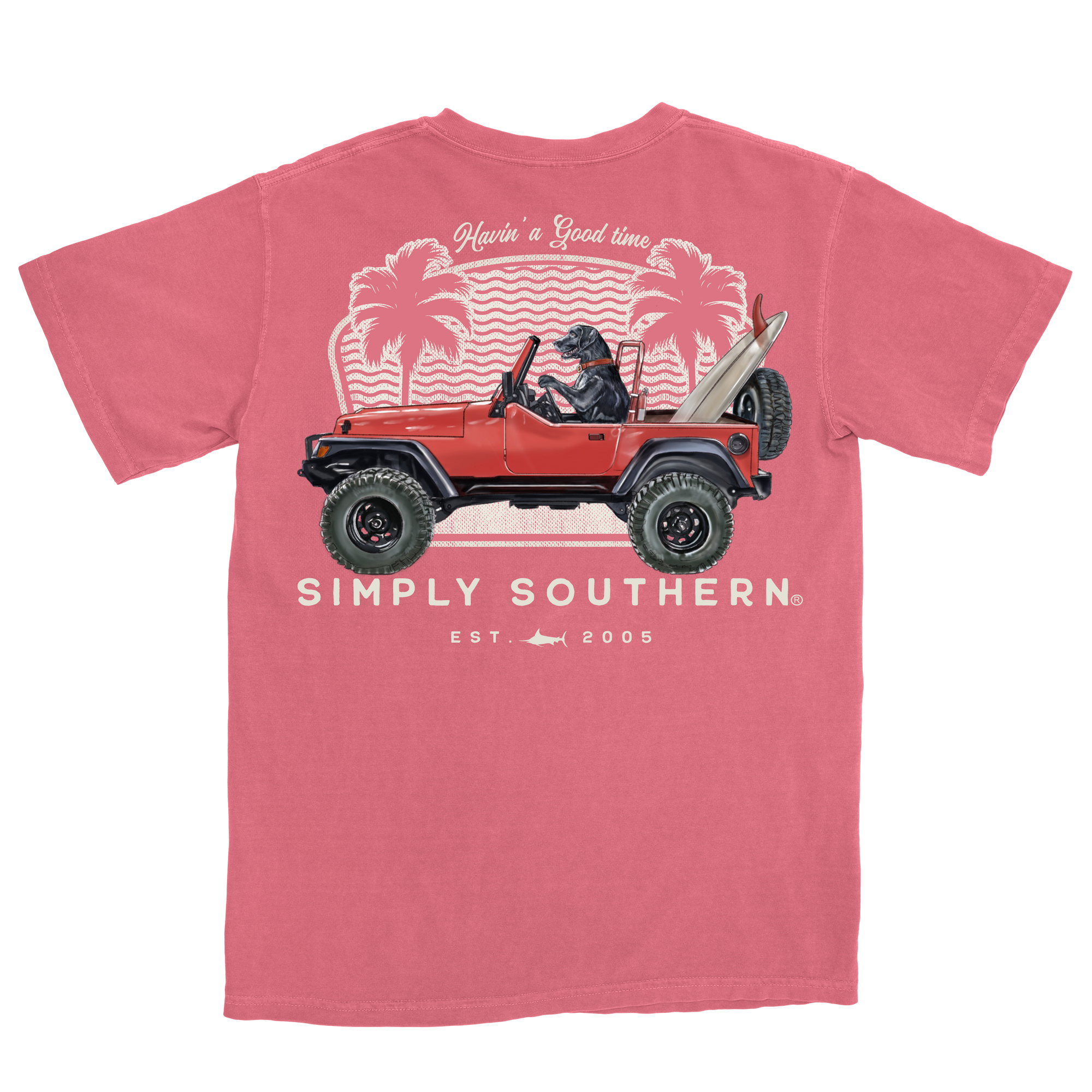 SALE Simply Southern Surf Dog Unisex Comfort Colors T-Shirt