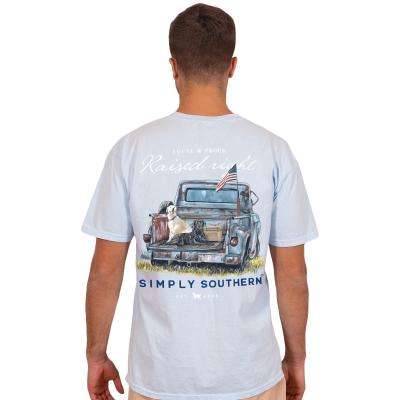 SALE Simply Southern Raised Right Truck Unisex Comfort Colors T-Shirt