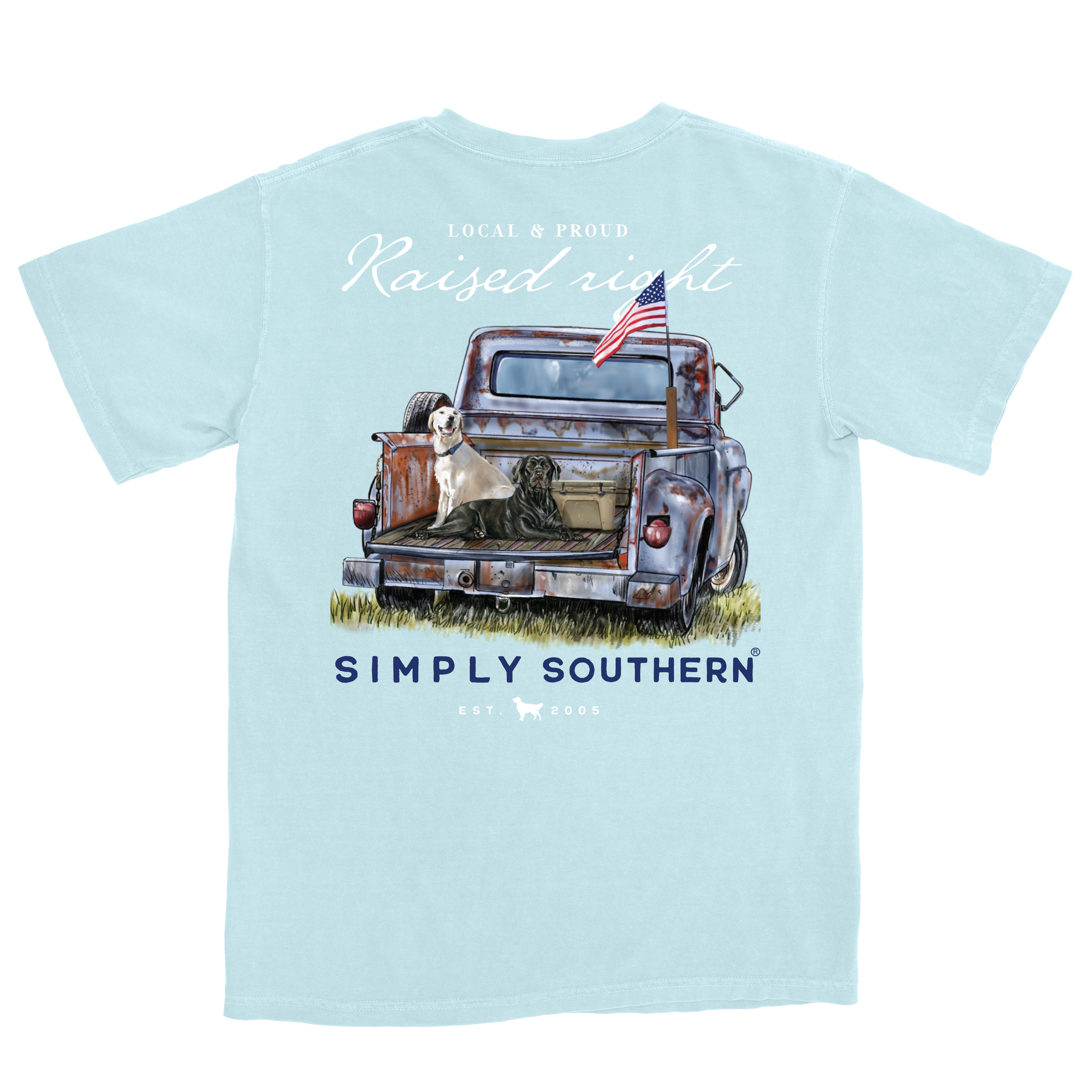 SALE Simply Southern Raised Right Truck Unisex Comfort Colors T-Shirt