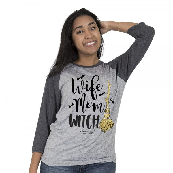 SALE Simply Southern Wife Mom Witch Fall Long Sleeve T-Shirt