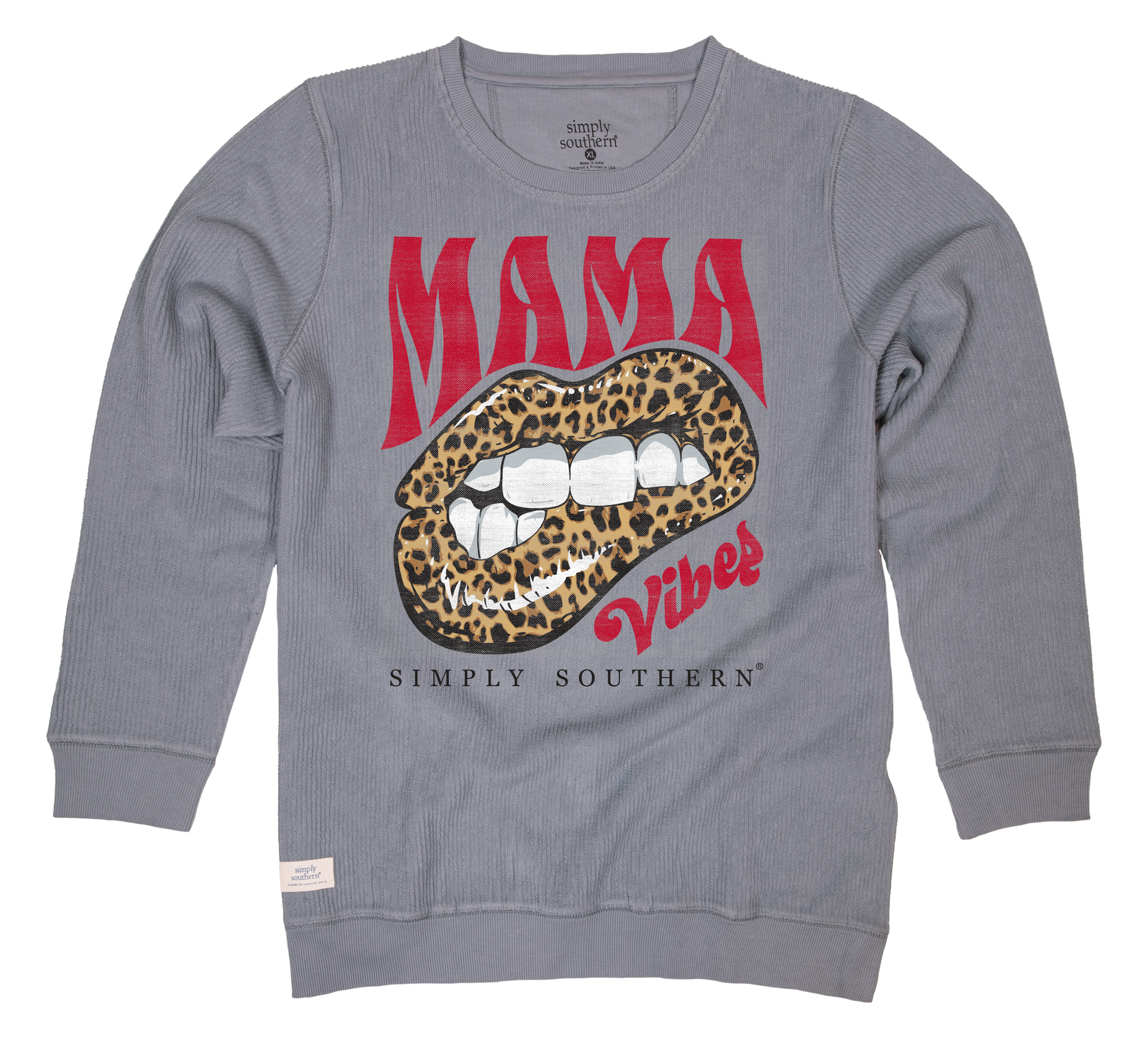 Simply Southern Mama Vibes Long Sleeve Crew Sweatshirt