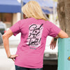 Cherished Girl God is Good All the Time Girlie Christian Bright T Shirt