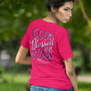 Cherished Girl God Blessed this Mess Girlie Christian Bright T Shirt