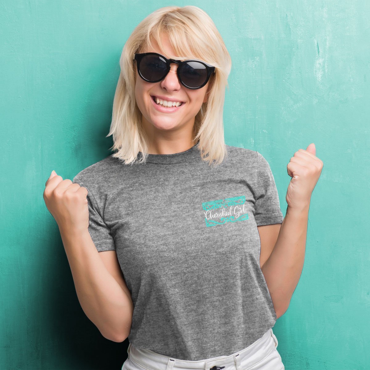 Cherished Girl Always Stay Humble &amp; Kind Girlie Christian Bright T Shirt