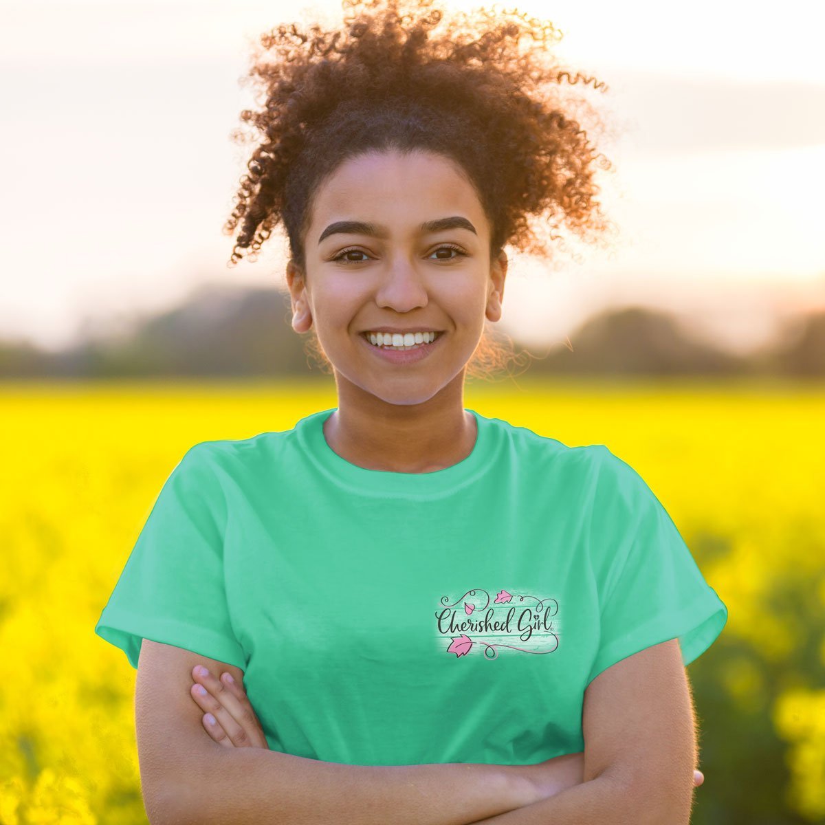 Cherished Girl Amazing Grace How Sweet the Sound Girlie Christian Bright T Shirt