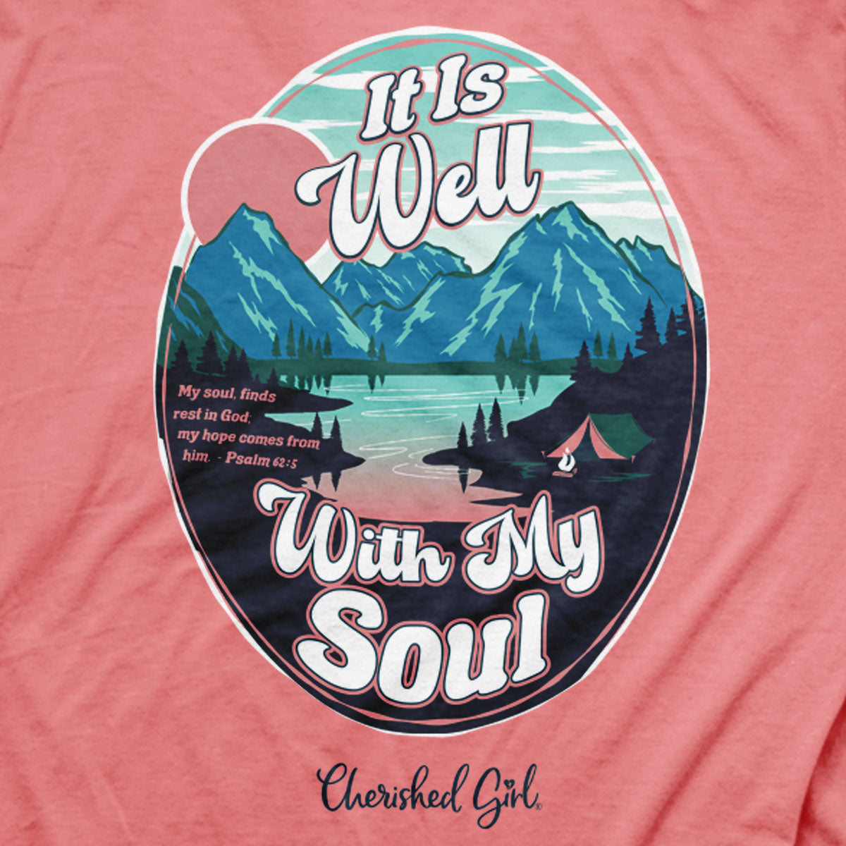 Cherished Girl It Is Well Oval Faith T-Shirt