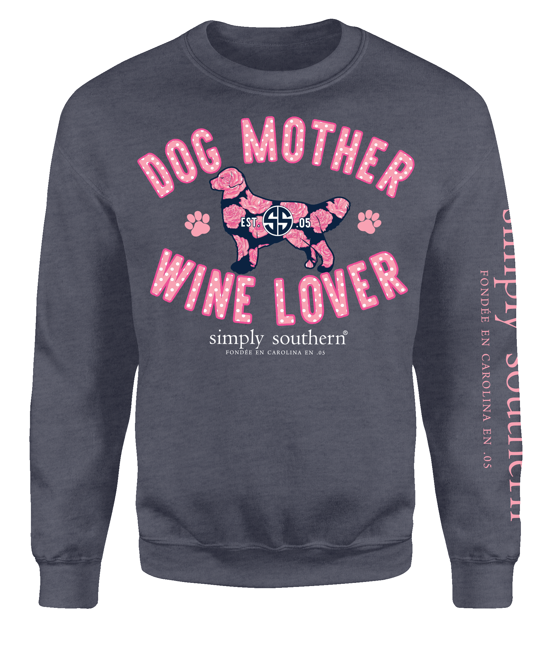 SALE Simply Southern Dog Mother Long Sleeve Crew Sweatshirt