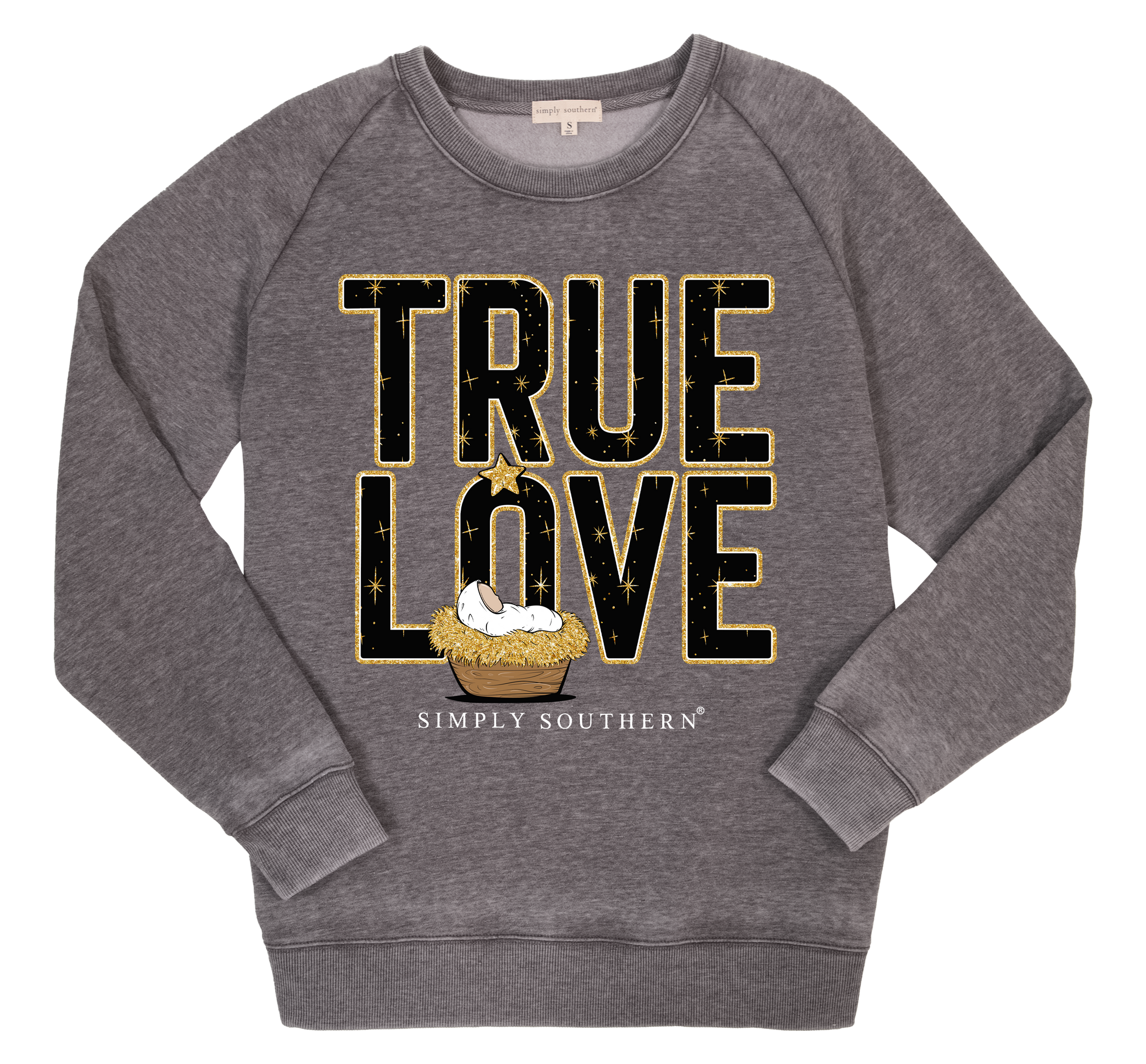 SALE Simply Southern True Love Holiday Long Sleeve Crew Sweatshirt