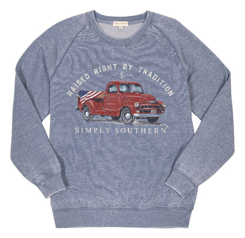 Simply Southern USA Truck Unisex Long Sleeve Crew Sweatshirt