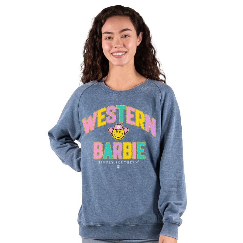 SALE Simply Southern Western Long Sleeve Crew Sweatshirt