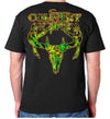 Country Life Outfitters Black &amp; Orange Camo Realtree Deer Skull Head Hunt Vintage Unisex Bright T Shirt - SimplyCuteTees