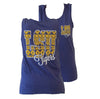 Southern Couture LSU Tigers  Louisiana State University Aztec Tribal Girlie Bright Tank Top - SimplyCuteTees