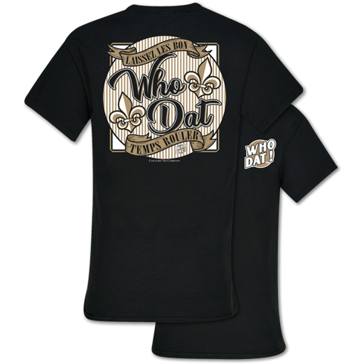 Southern Couture Classic Preppy Seersucker Who Dat Fleur De Lis T-Shirt