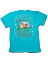 Cherished Girl Jesus Makes me a Happy Camper Christian Girlie Bright T Shirt - SimplyCuteTees