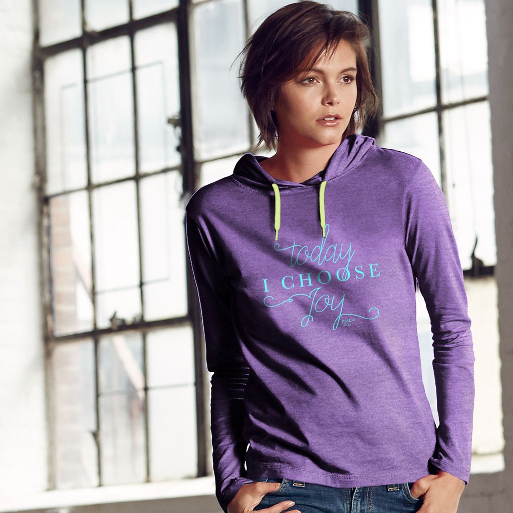 Cherished Girl Grace &amp; Truth Today I Chose Joy Christian Long Sleeve Hoodie T Shirt