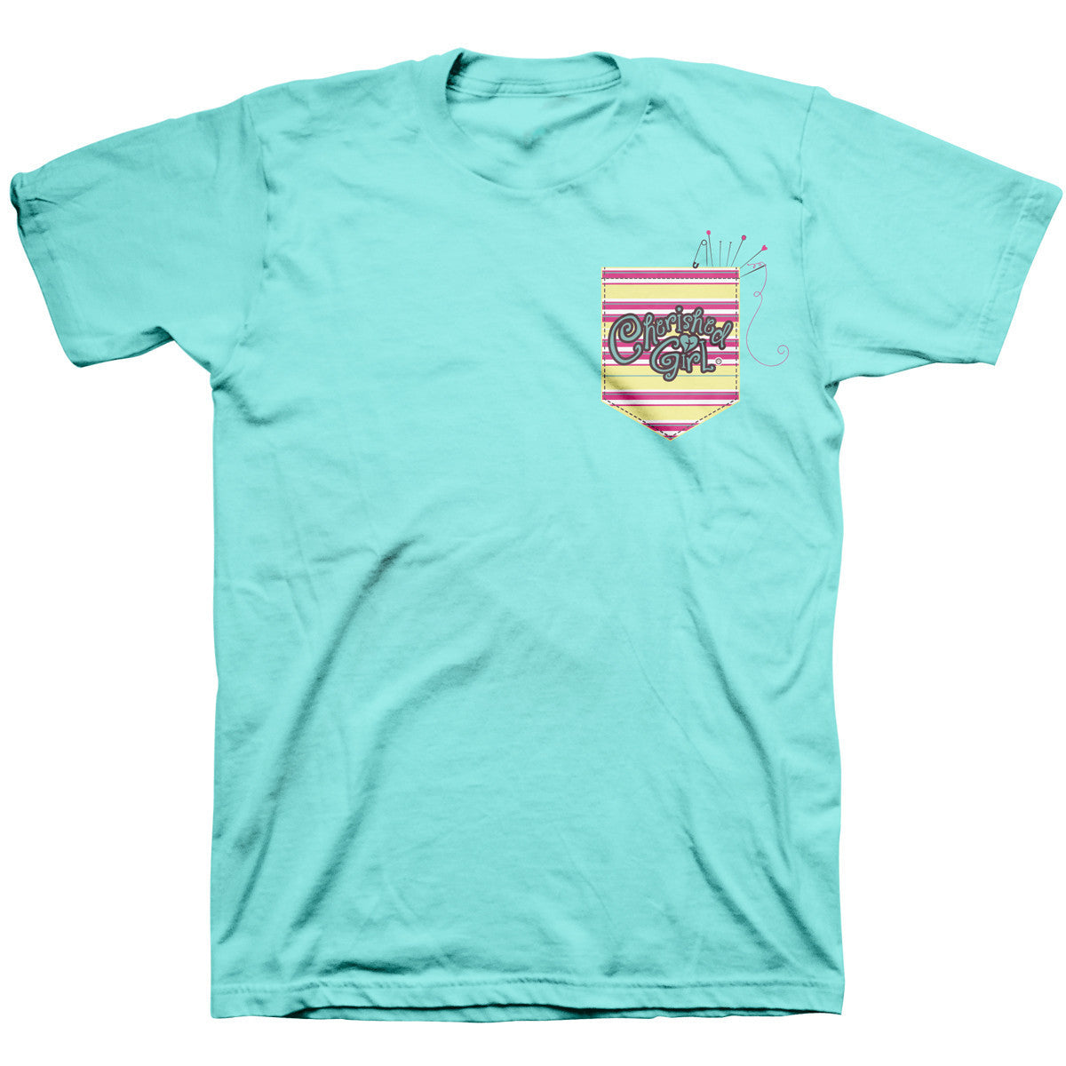 Cherished Girl Crafted in his Image Christian Girlie Christian Bright T Shirt - SimplyCuteTees