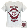 Girlie Girl Originals Preppy Texas A&amp;M Lips T-Shirt