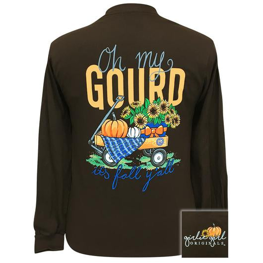 Girlie Girl Originals Oh My Gourd Fall Pumpkin Long Sleeves T Shirt
