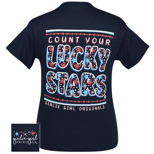 SALE Girlie Girl Originals Preppy Lucky Stars USA T Shirt