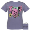 Girlie Girl Originals Preppy Sunflower Pig T Shirt