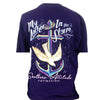 Southern Attitude Preppy Anchor In The Storm Purple T-Shirt