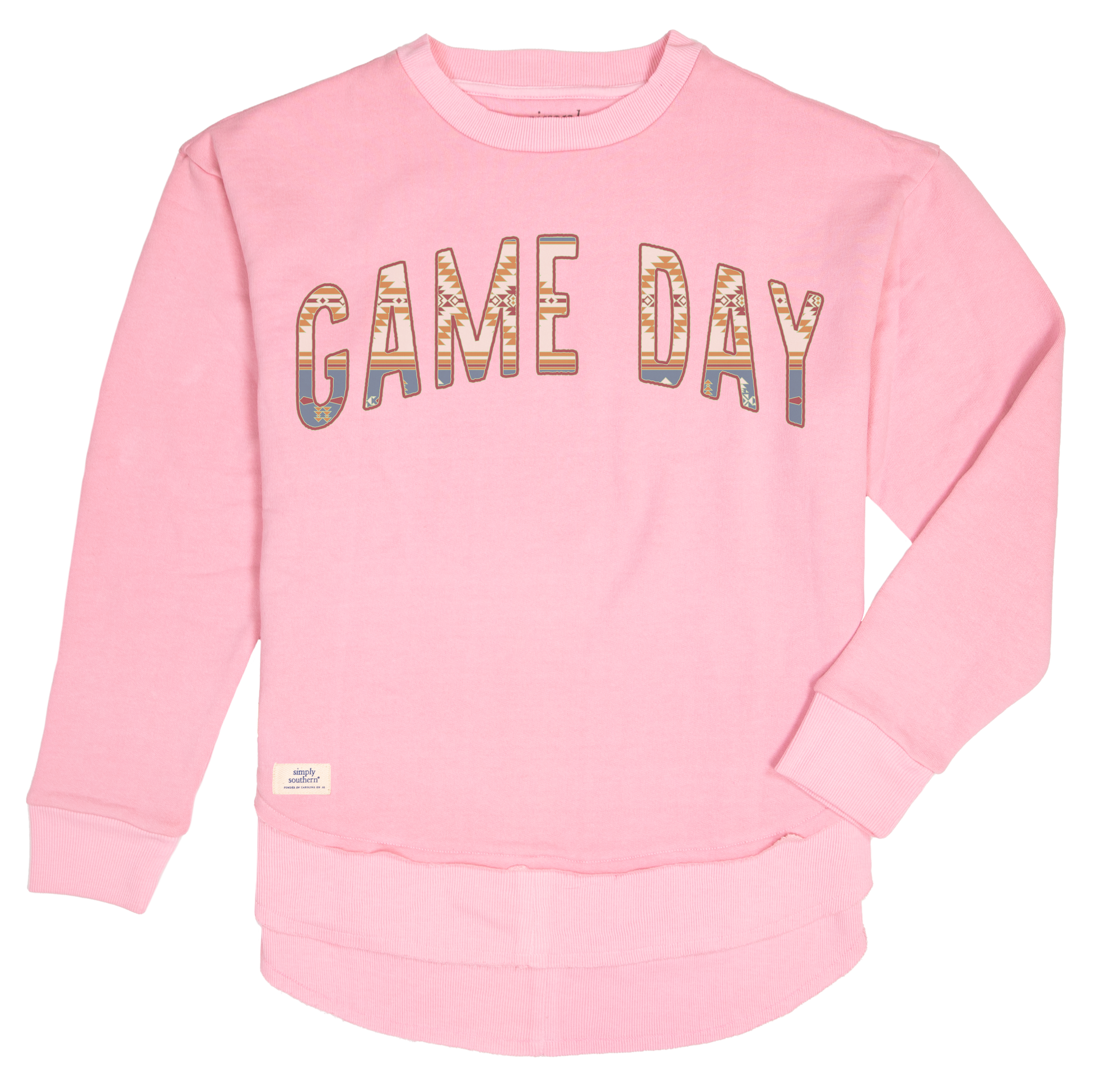 SALE Simply Southern Game Day Long Sleeve Crew Sweatshirt