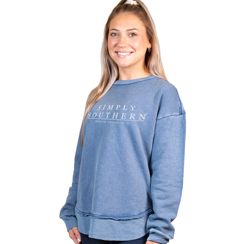 Simply Southern Classic Logo Long Sleeve Crew Sweatshirt