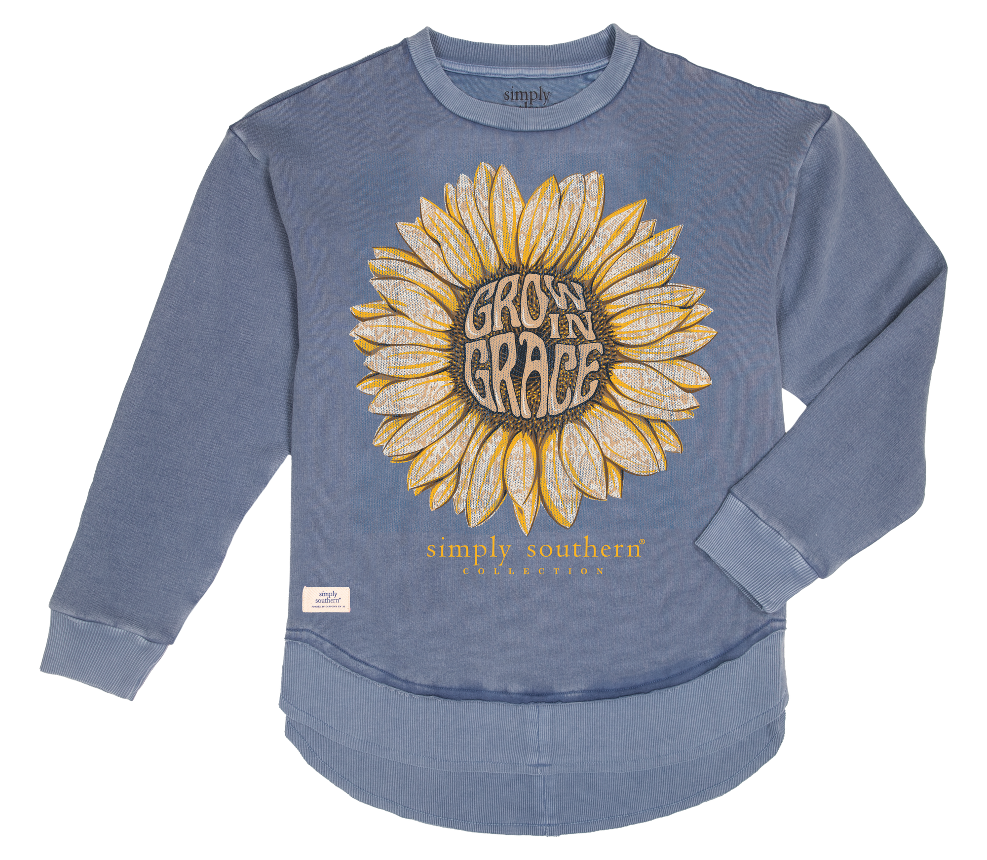 Simply Southern Grace Sunflower Long Sleeve Crew Sweatshirt