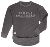 Simply Southern Classic Logo Grey Long Sleeve Crew Sweatshirt