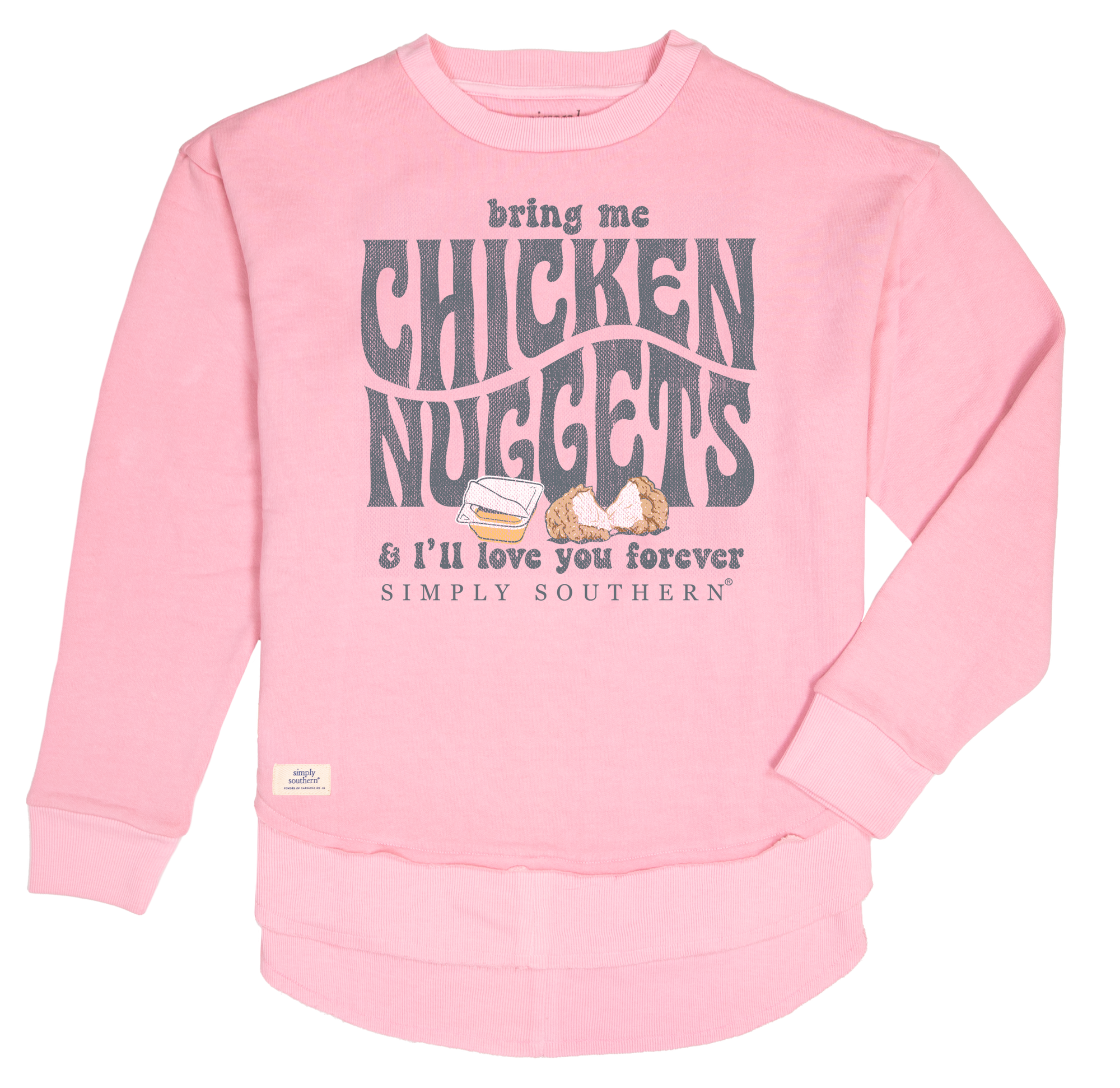 Simply Southern Chicken Nuggets Long Sleeve Crew Sweatshirt