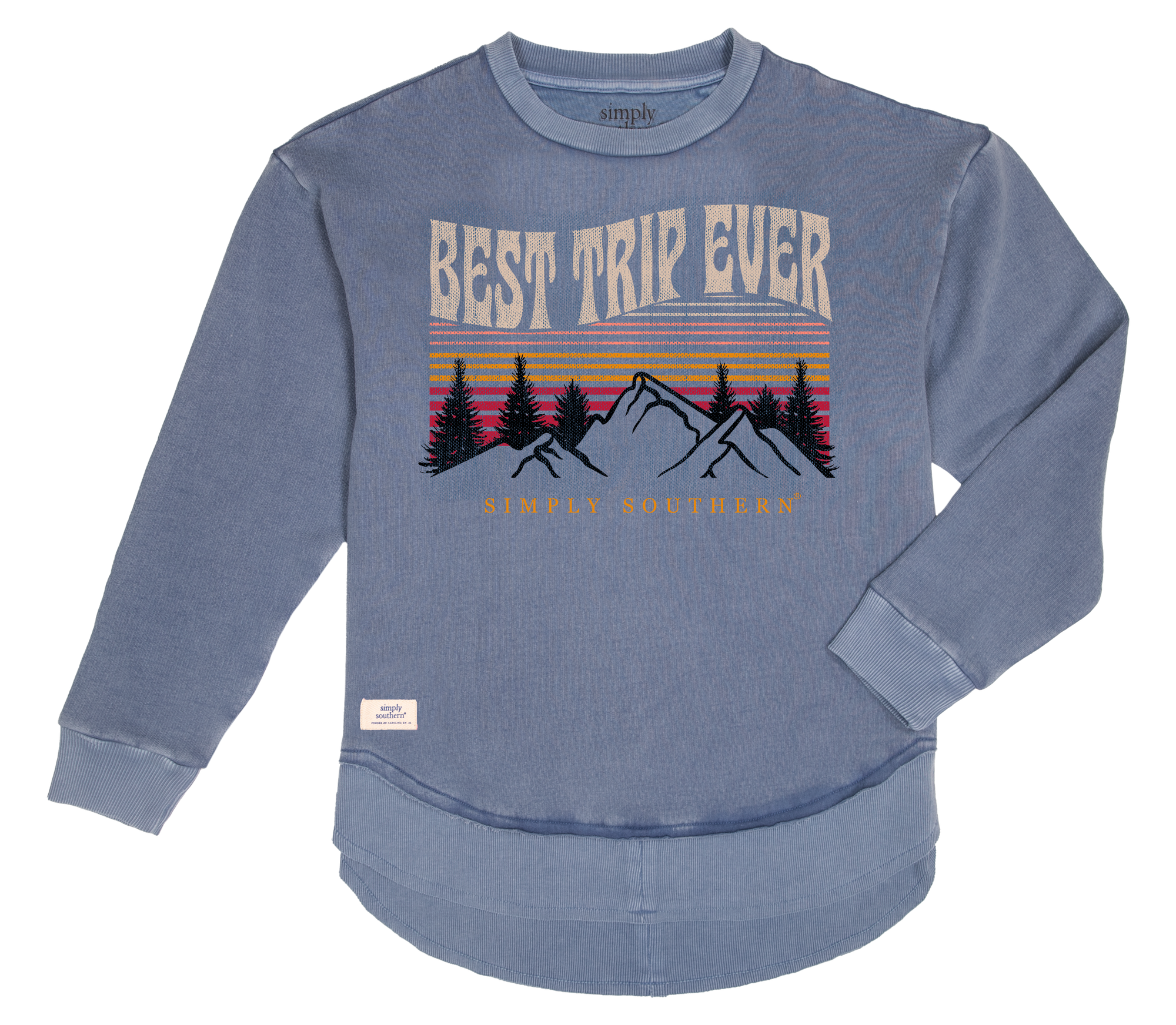 SALE Simply Southern Best Trip Ever Long Sleeve Crew Sweatshirt