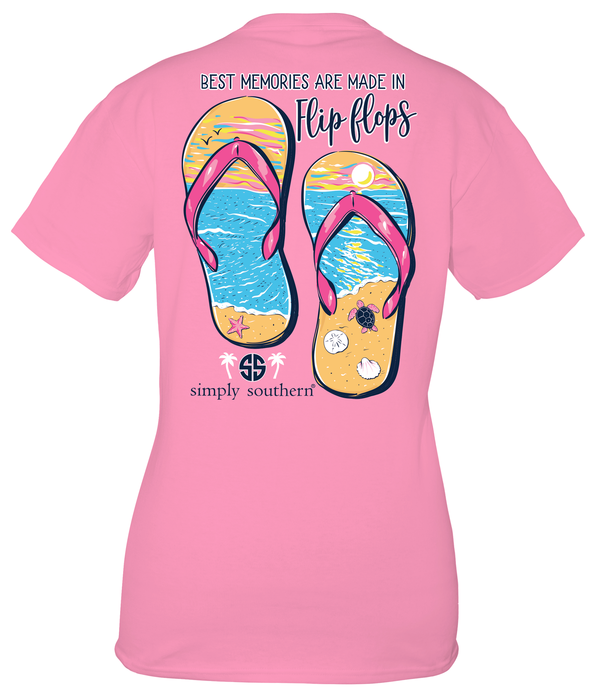 SALE Simply Southern Preppy Best Memories Are Made In Flip Flops T-Shirt