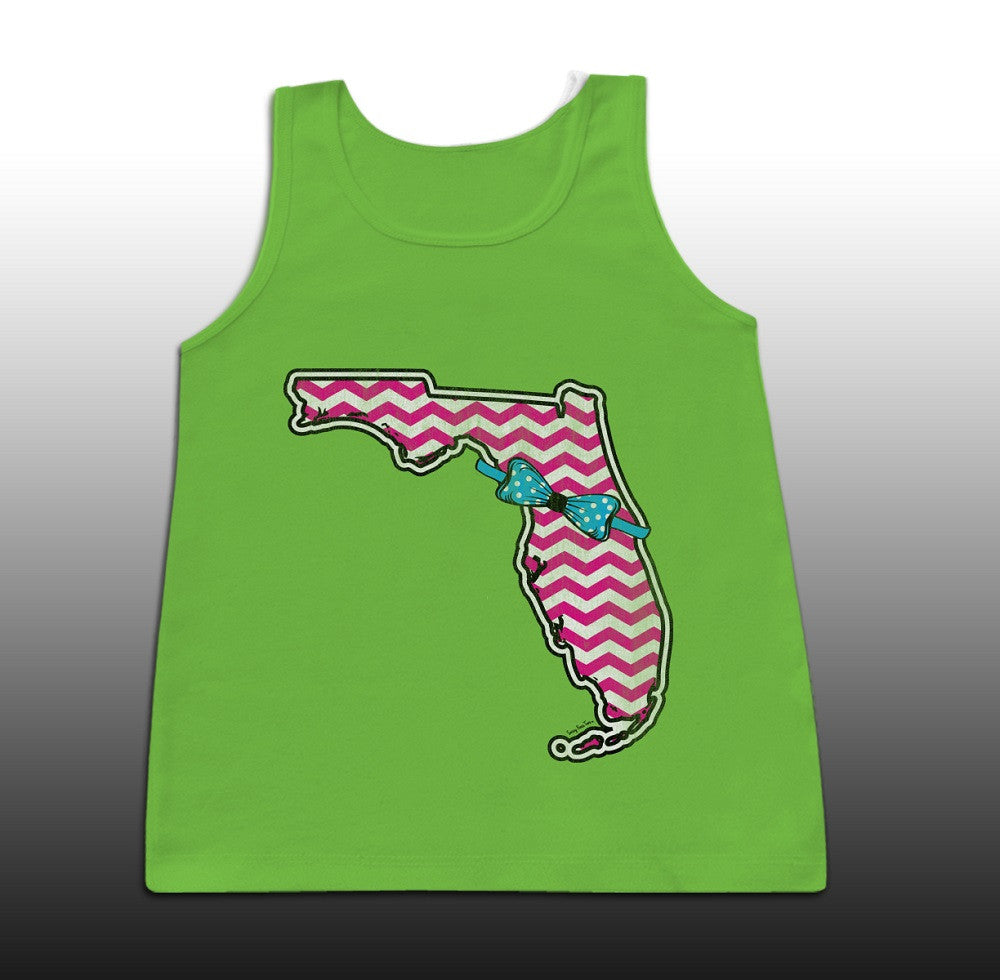 Sassy Frass Cute Florida State Bow Girlie Bright Comfort Colors Tank Top