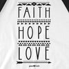 Cherished Girl Grace &amp; Truth Faith Hope Love Arrow Christian Long Sleeve Raglan T Shirt