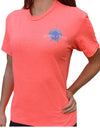 Southern Attitude Preppy Snappy Turtle Nautical Coral T-Shirt
