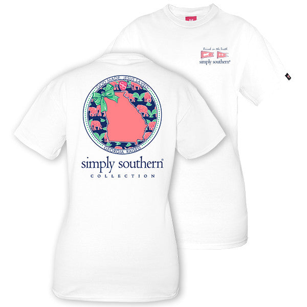 SALE Simply Southern God Made Jesus Saved Georgia Raised T-Shirt