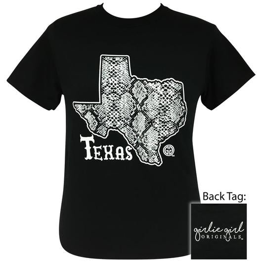 Girlie Girl Originals Preppy Texas Snake Skin T-Shirt