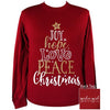 Girlie Girl Originals Preppy Joy Hope Love Peace Christmas Long Sleeve T-Shirt
