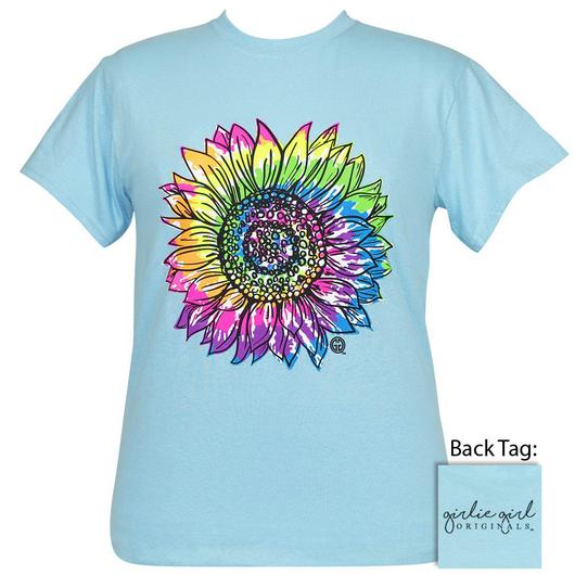 Girlie Girl Originals Preppy Tie Dye Sunflower T-Shirt