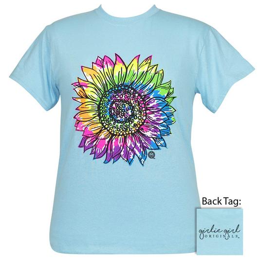 Girlie Girl Originals Preppy Tie Dye Sunflower T-Shirt