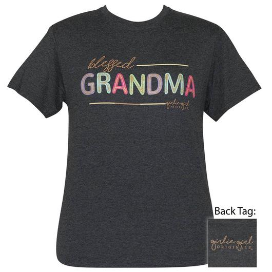 Girlie Girl Originals Preppy Blessed Grandma Glitter T-Shirt