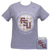 FSU Florida State Plaid Logo Sports Grey T-Shirt