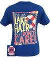 Girlie Girl Originals Lake Hair And Don&#39;t Care Summer Blue Bright T Shirt