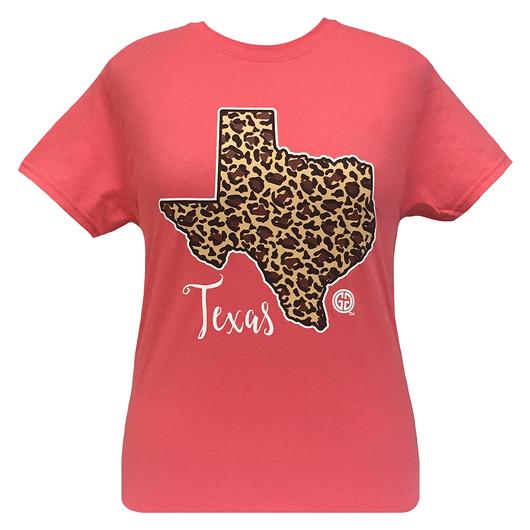 Girlie Girl Originals Preppy Texas Leopard State T-Shirt