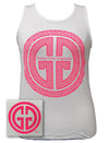 Girlie Girl Originals GGO Logo Tank Comfort Colors White Bright Tank Top - SimplyCuteTees