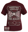 Texas A&amp;M Aggies Tied To Big Preppy Bow Girlie Bright T Shirt - SimplyCuteTees