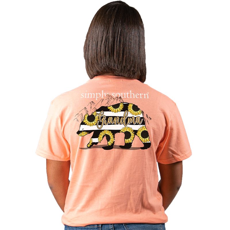 SALE Simply Southern Preppy Grandma Bear Sunflower T-Shirt