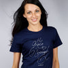 Cherished Girl Grace &amp; Truth His Grace is Enough Girlie Christian Bright T Shirt
