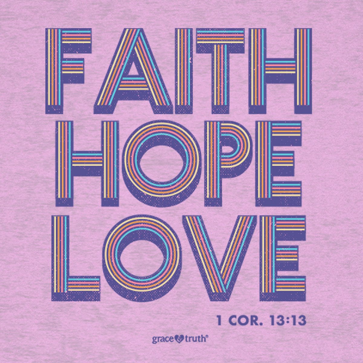 Cherished Girl Grace &amp; Truth Retro Faith Hope Love Christian T-Shirt