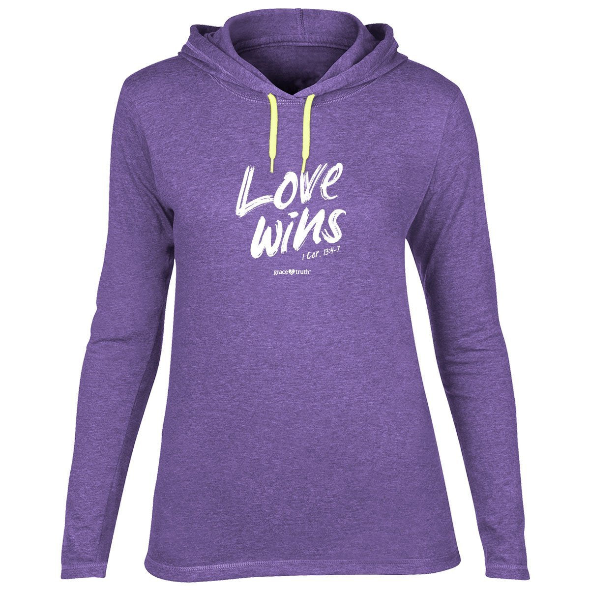 Cherished Girl Grace &amp; Truth Love Wins Christian Long Sleeve Hoodie T Shirt